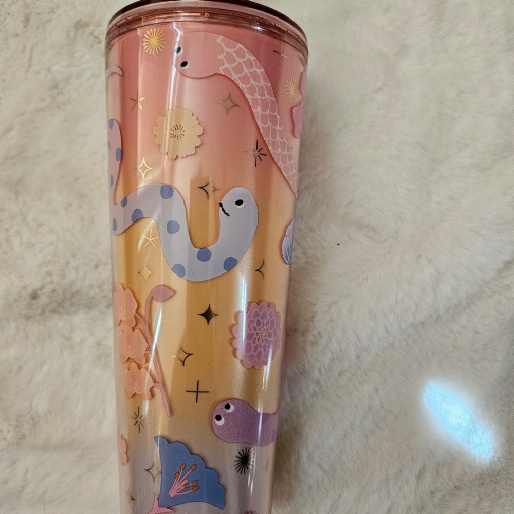 🐍 Starbucks 2025 Lunar New Year Cold Cup Venti Tumbler Year of the Snake NWT